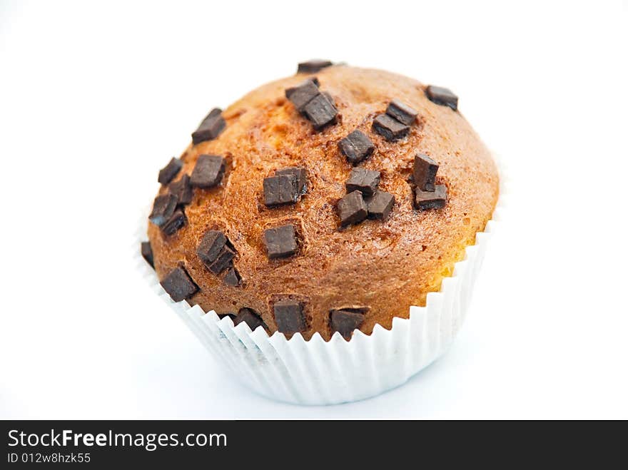 Cupcake-caramel muffin,with chocolate chips