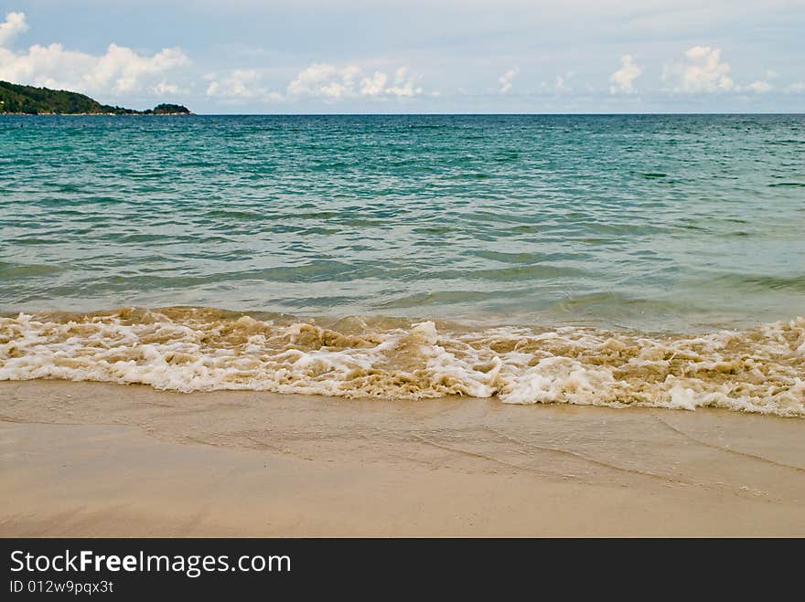 Breaking sea wave at Patong beach, Phuket, Thailand. Breaking sea wave at Patong beach, Phuket, Thailand