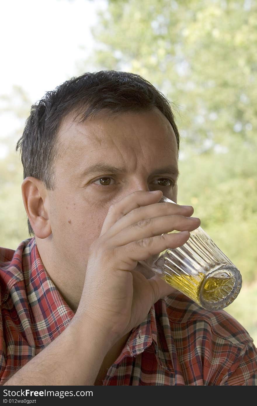 Man with glass