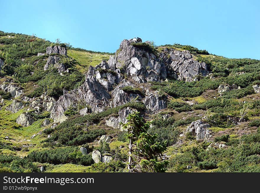 Nature, mountain and rock in the Poland