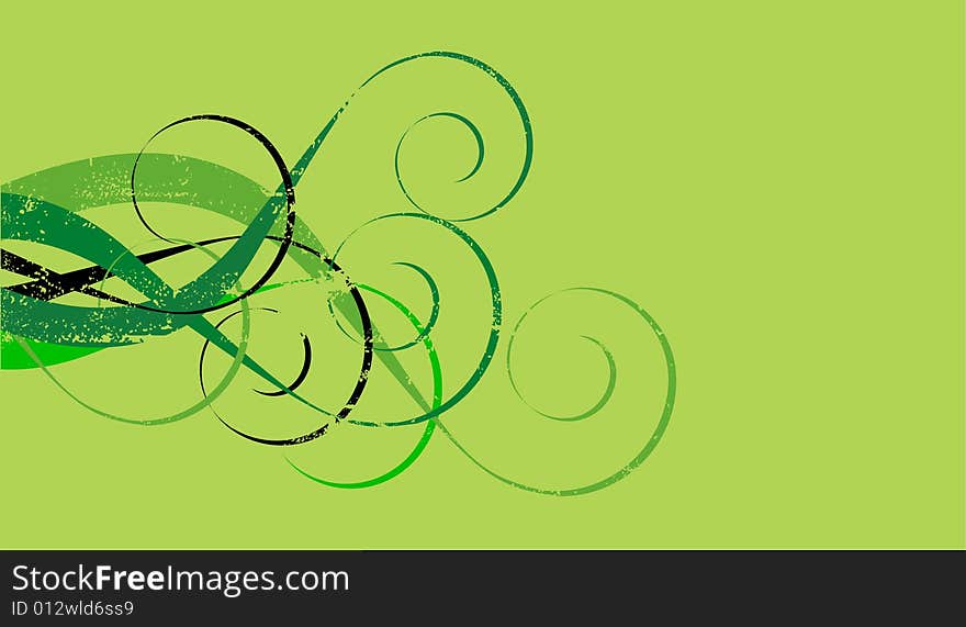 Green floral background. Vector illustration. Green floral background. Vector illustration