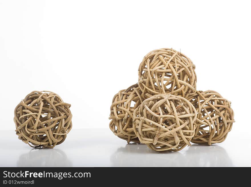 A ball made from flexible branches. A ball made from flexible branches