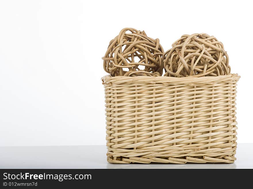 Balls made of flexible branches. Balls made of flexible branches