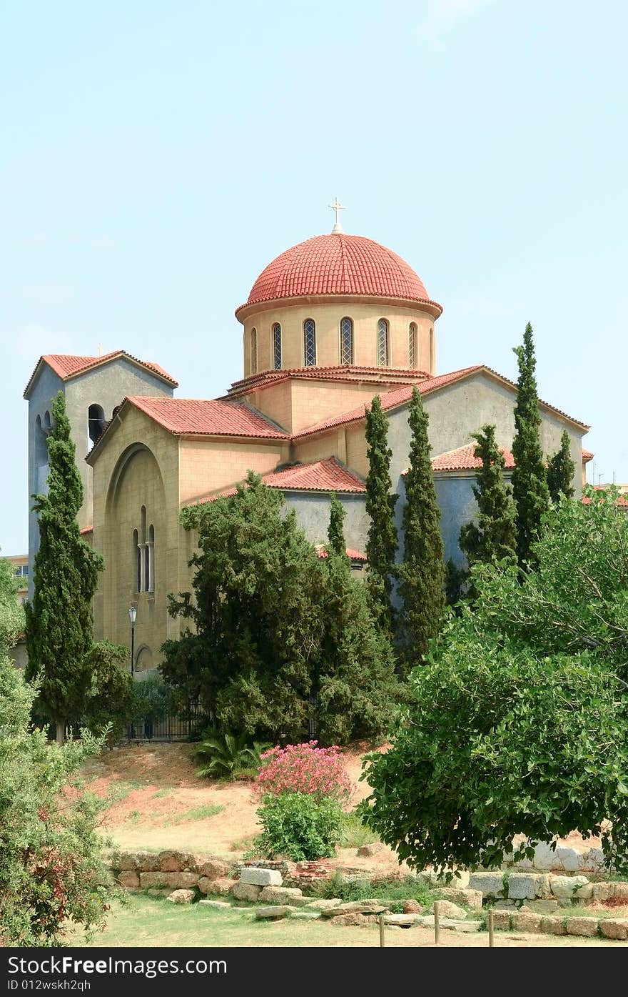 The greek church in Athens. The greek church in Athens