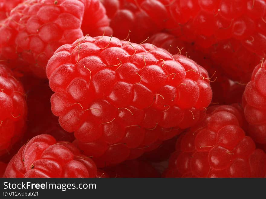 Ripe raspberries