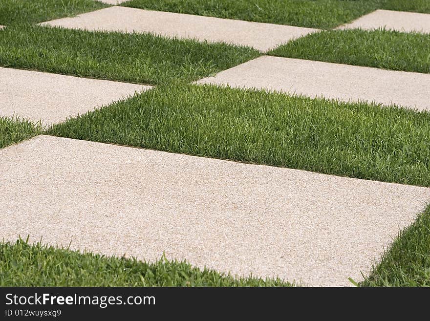 Grass and stone pattern