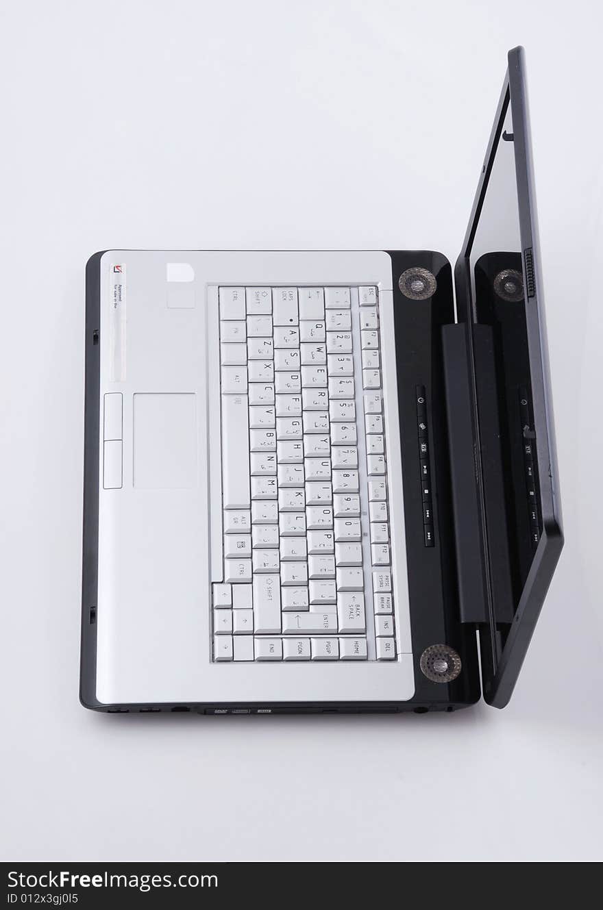 Portable computer isolated by white. Portable computer isolated by white