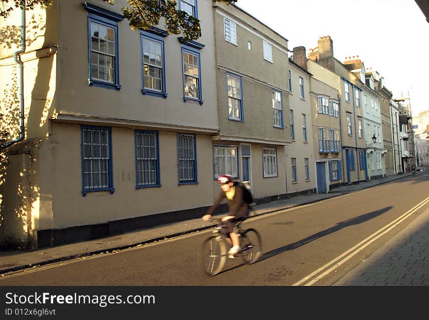 Cyclist in oxord