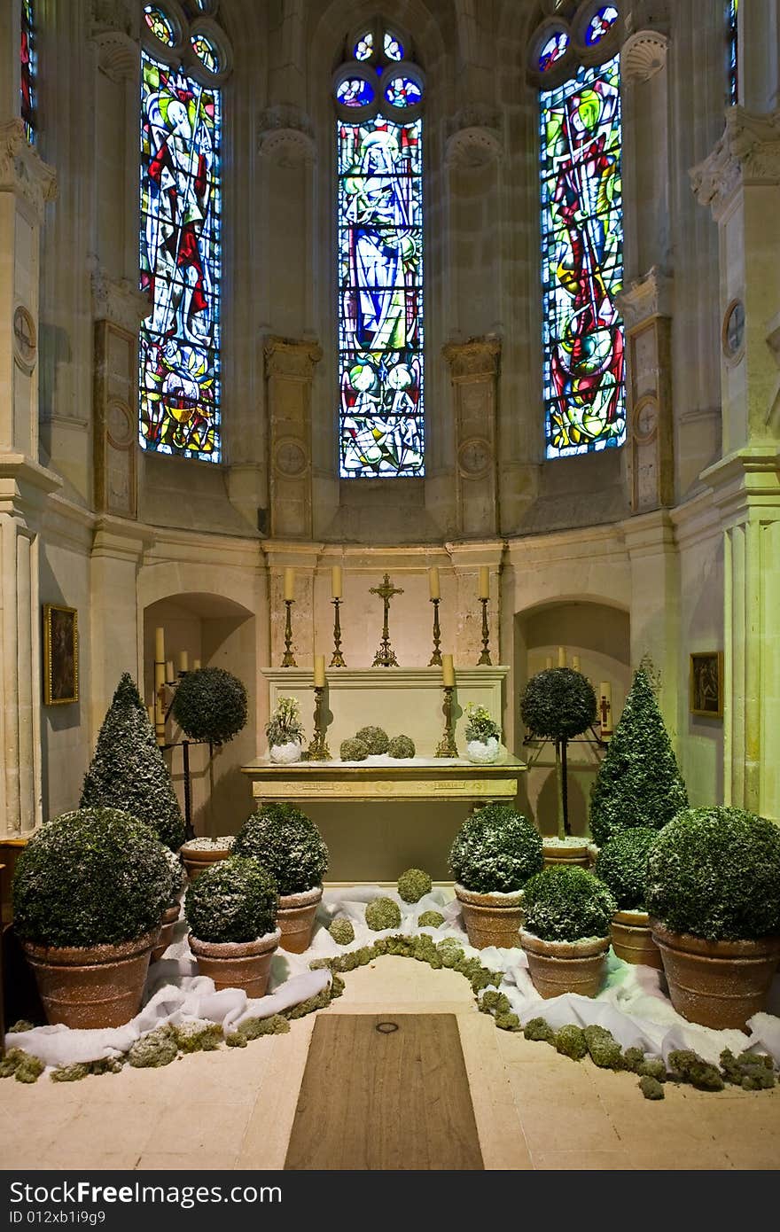 Interior in the castle Shenonceau