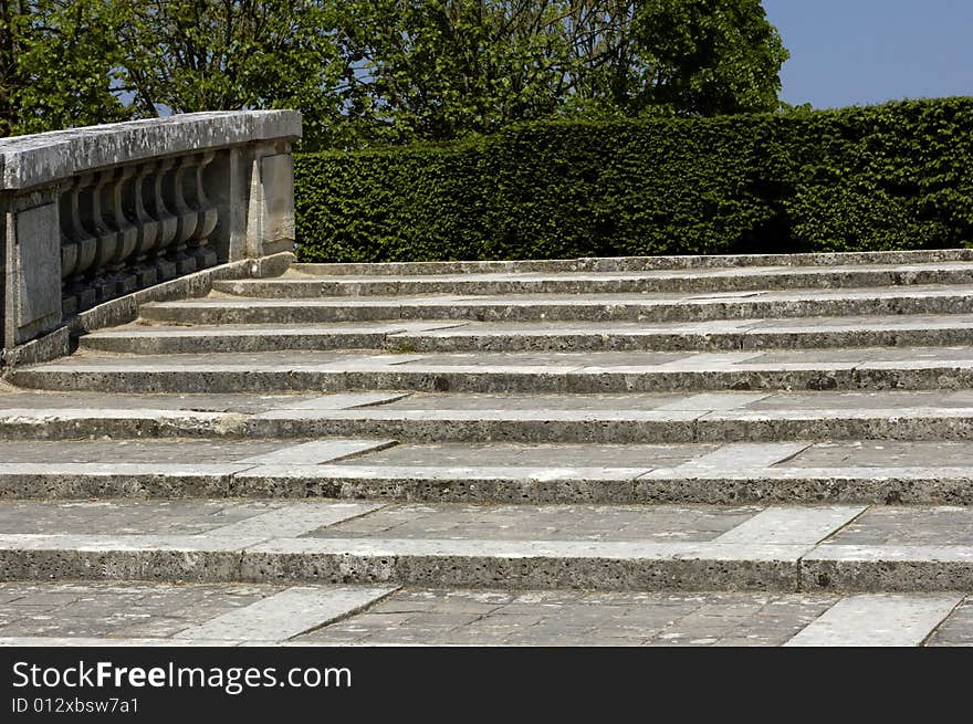 Horizontal picture of an old stair in a park. Horizontal picture of an old stair in a park