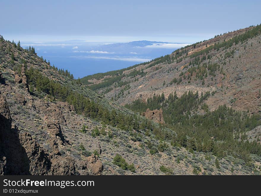 High up in the mountainous region of Tenerife. High up in the mountainous region of Tenerife