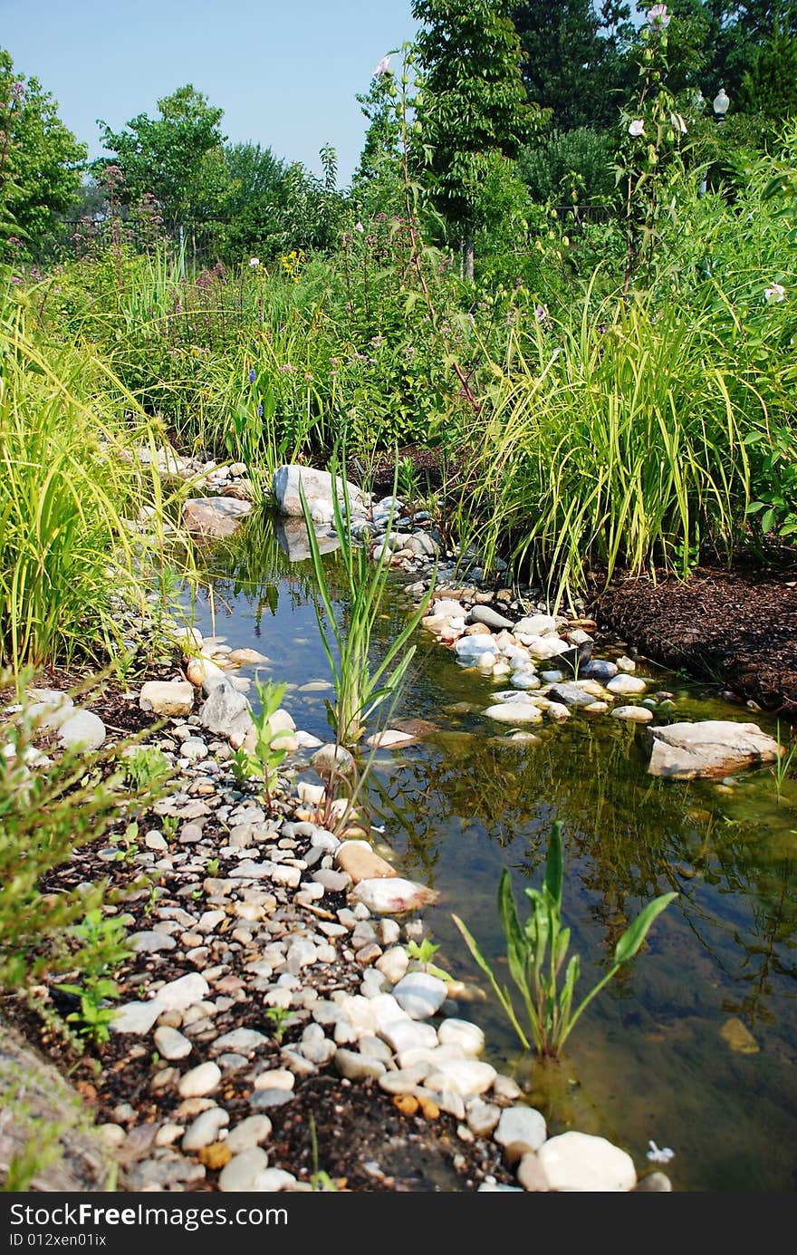 The small  river is the beginning of the big river. The small  river is the beginning of the big river.