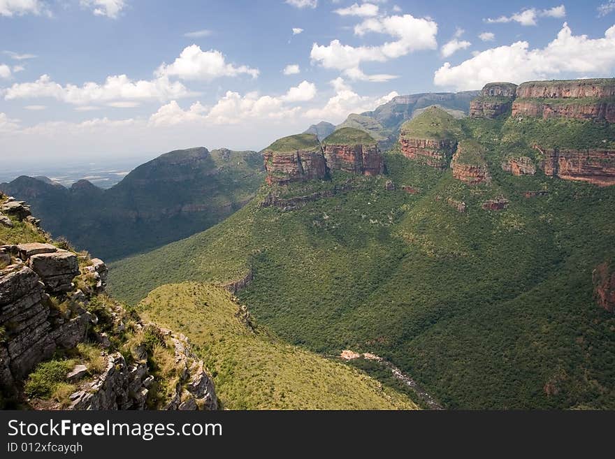 The blyde river canyon landscape in south africa