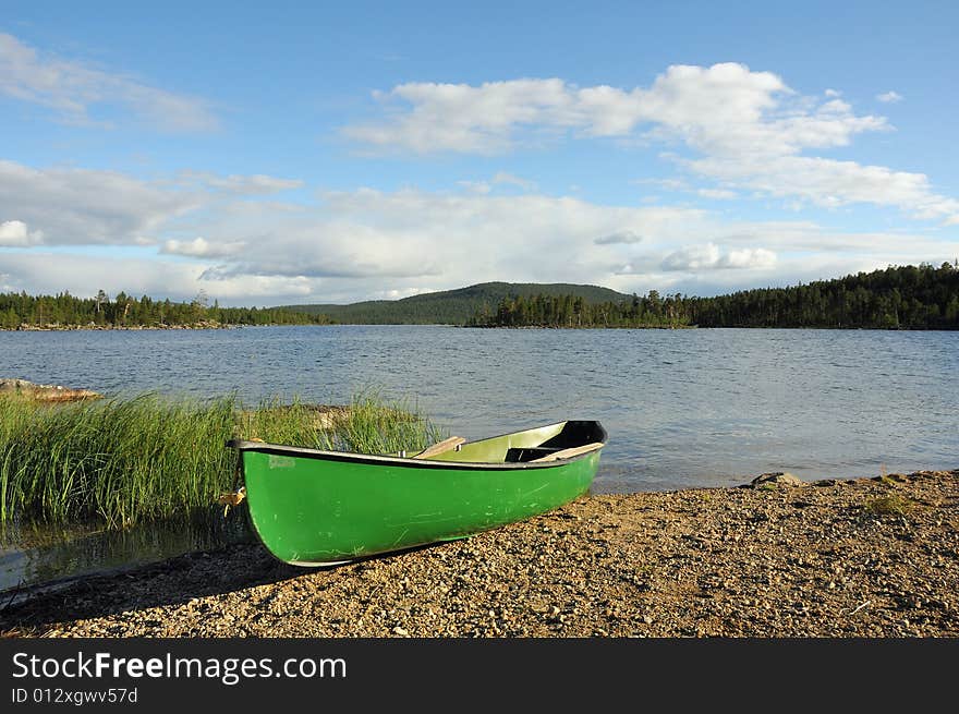 Boat at a lake