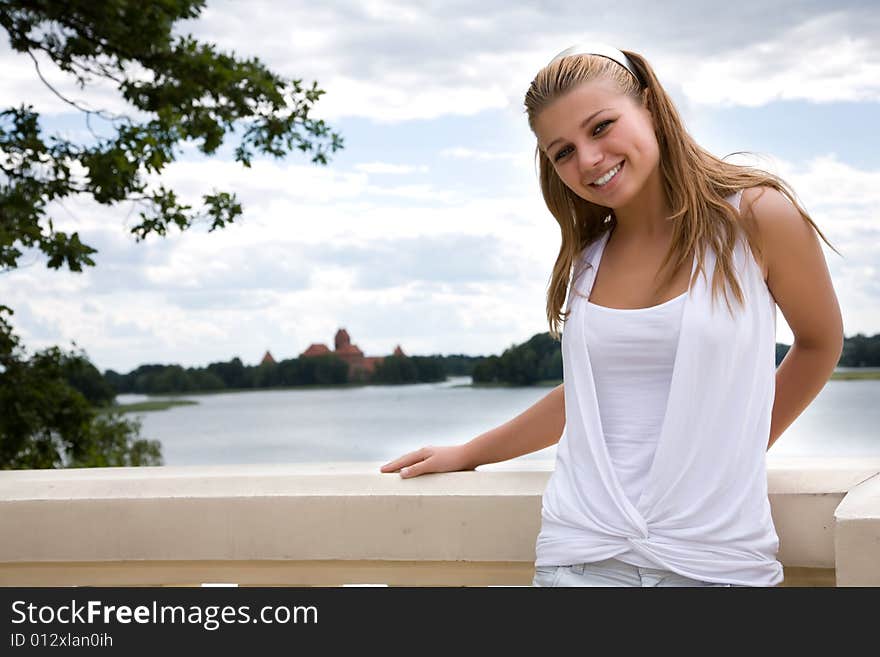 Portrait of the beautiful young girl