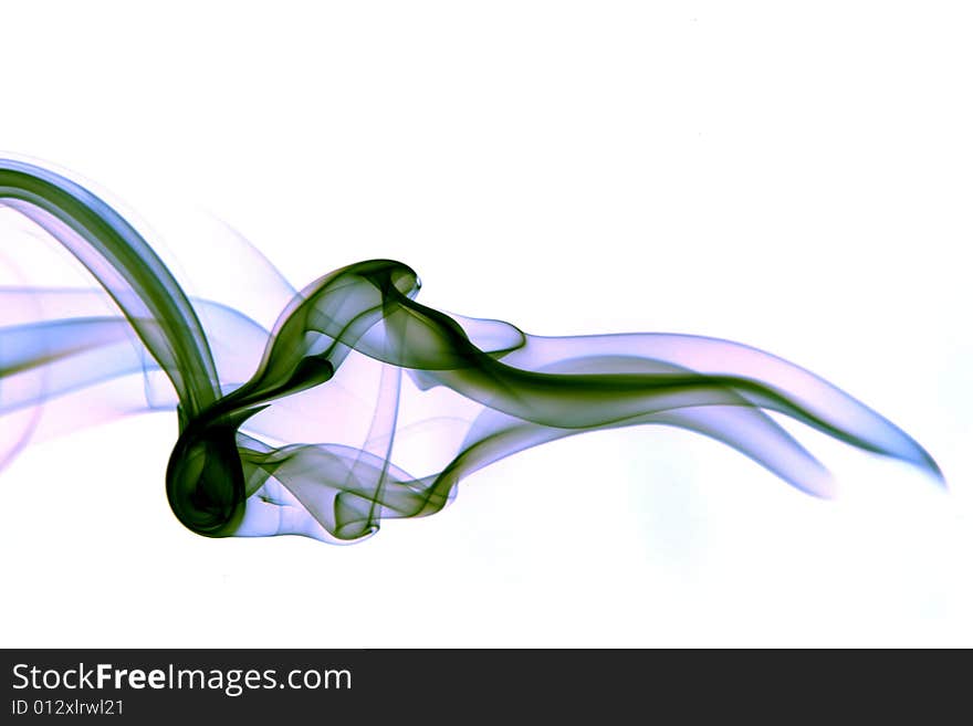 Smoke abstract texture on white background