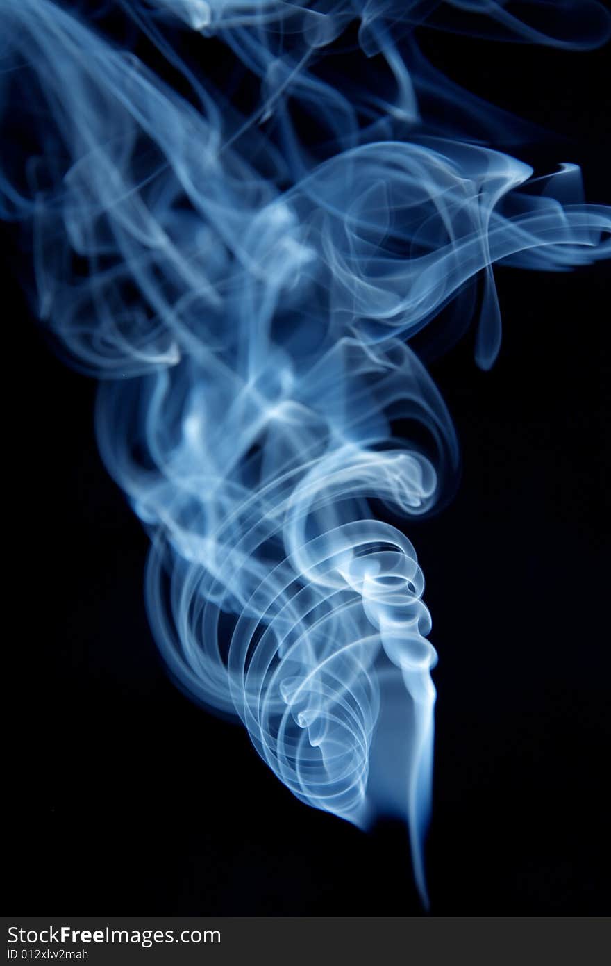 Smoke abstract texture on black background