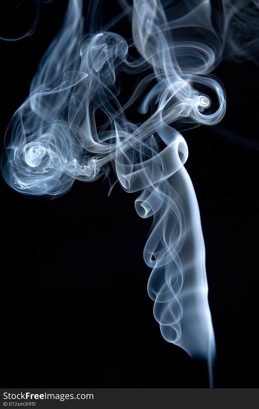 Smoke abstract texture on black background