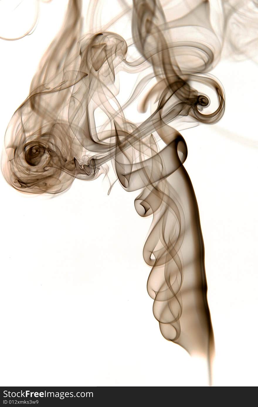 Smoke abstract texture on white background