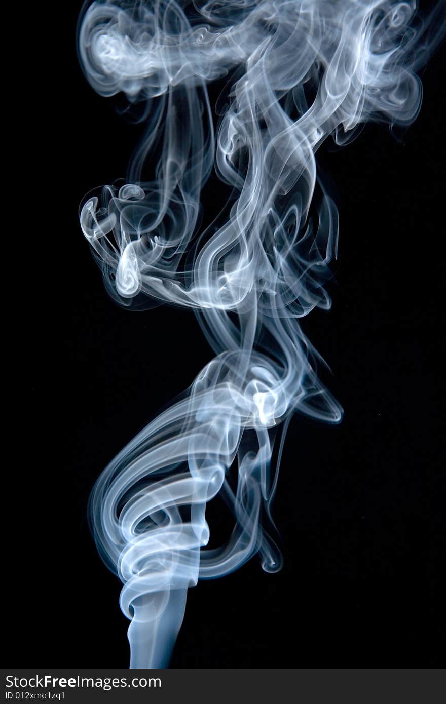 Smoke abstract texture on black background