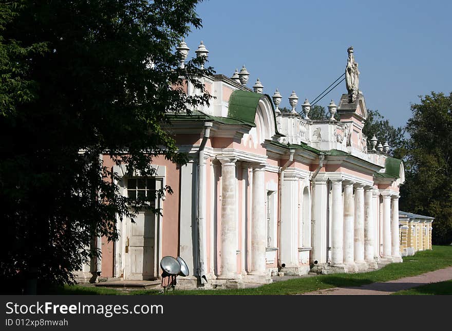 Palace at the museum-estate Kuskovo, monument of the 18th century. Moscow, Russia. Palace at the museum-estate Kuskovo, monument of the 18th century. Moscow, Russia.