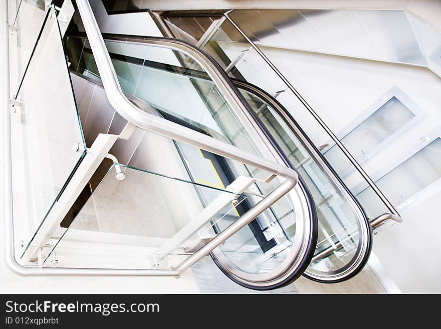 Empty escalator as an emergency exit