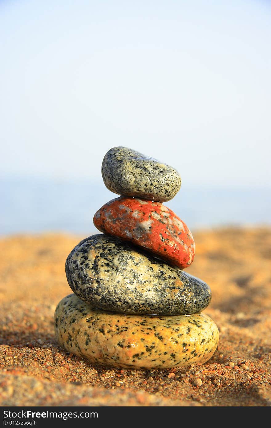 Stones on the seashore, beach