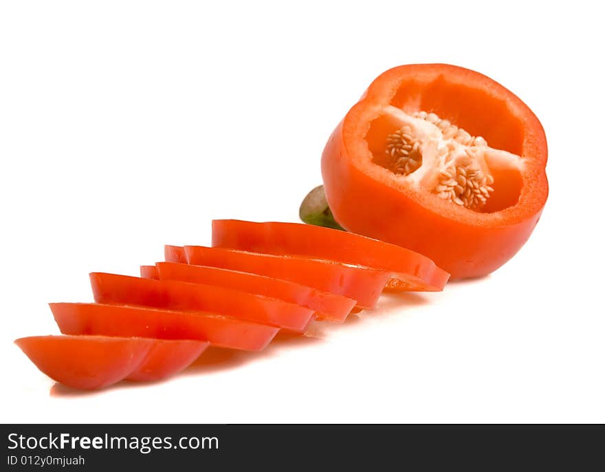 One sweet cut pepper