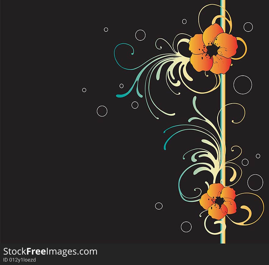 Illustration of a floral background