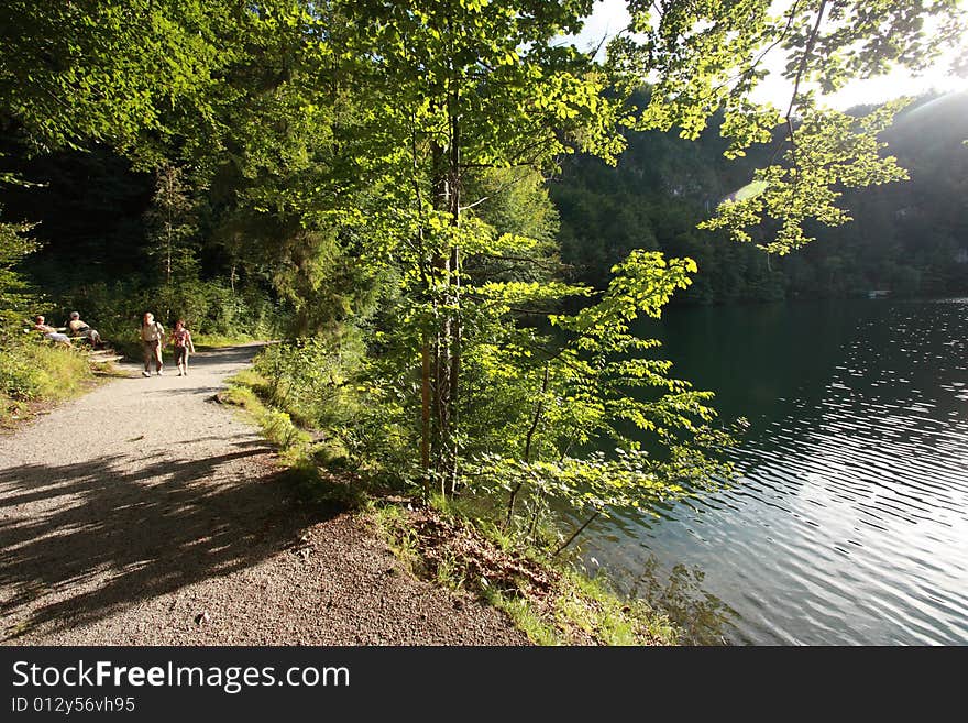 A beautiful lake in the tirolean alps. A beautiful lake in the tirolean alps