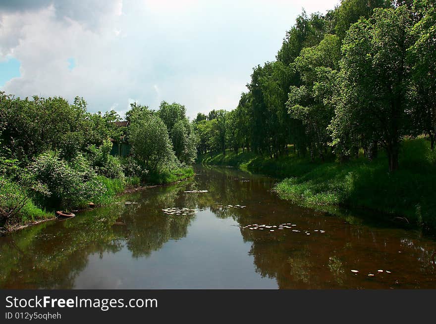 The river in village