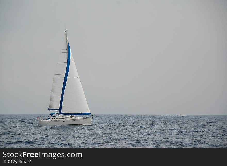 Sailboat in south of France