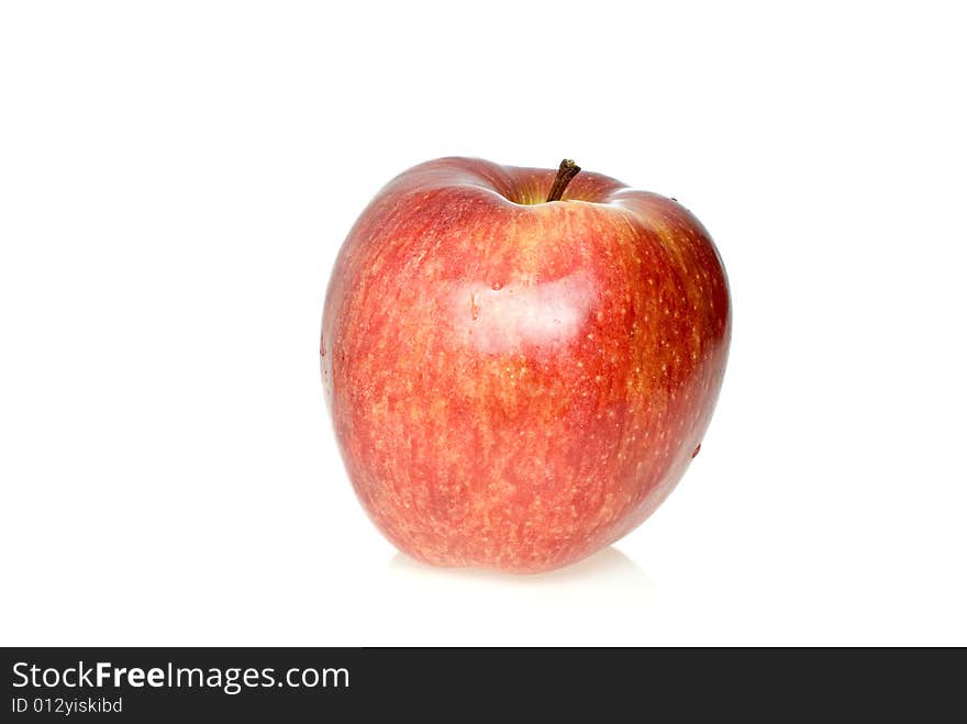 Red apple isolated on the white background