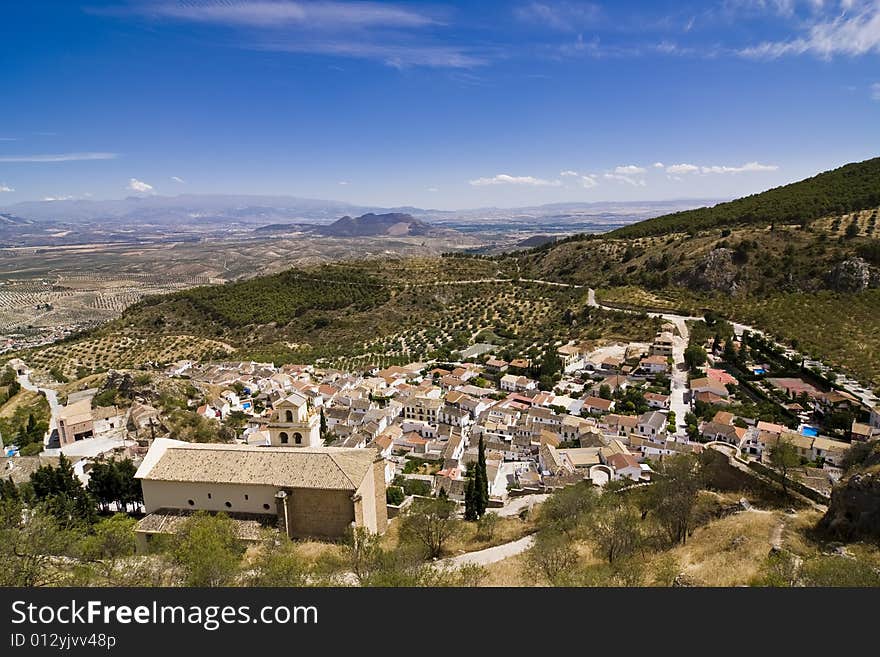 Small town at Spanish countryside