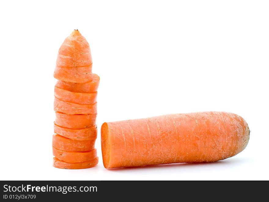 Half of carrot and few slices