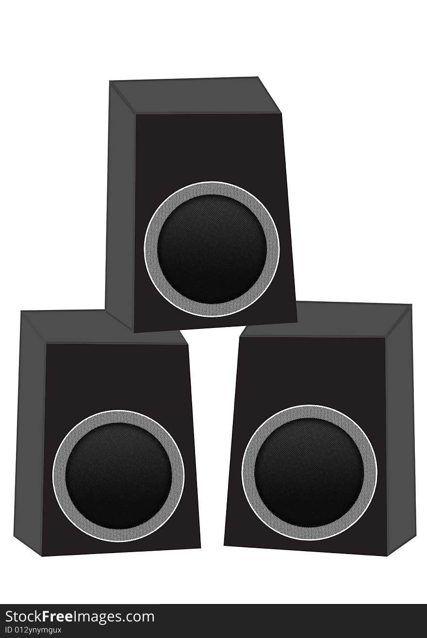 Illustration of speakers in white background