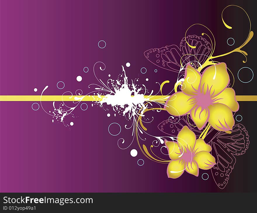 Illustration of a floral background