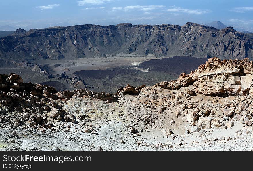 Mountains of El Teide park in Tenerife island