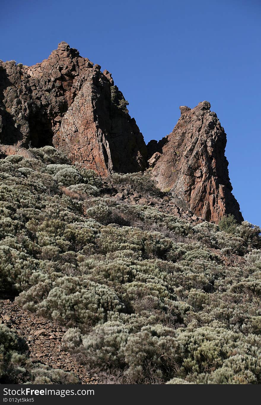 Mountains of El Teide park in Tenerife island