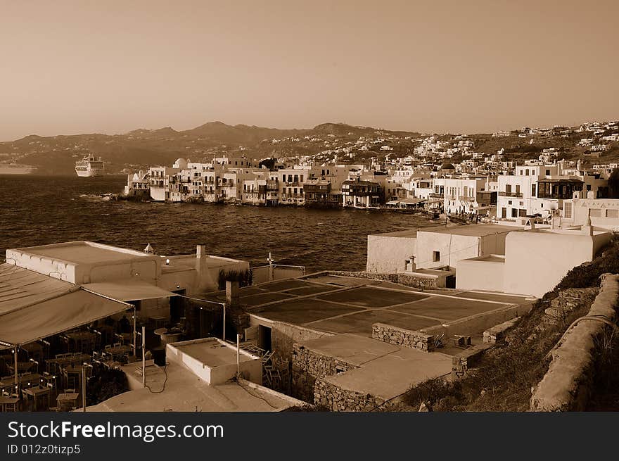 Mykonos, Greece (Sepia)