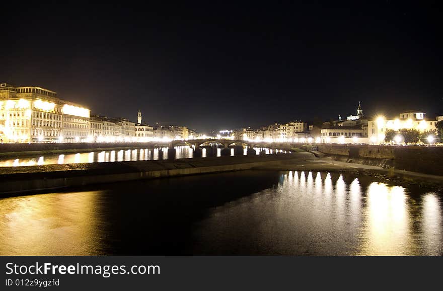 Nighttime Fiume Arno