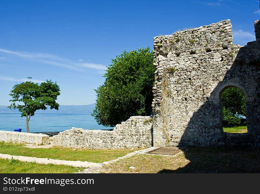 Early christianity ruins by Adriatic sea, Croatia. Early christianity ruins by Adriatic sea, Croatia