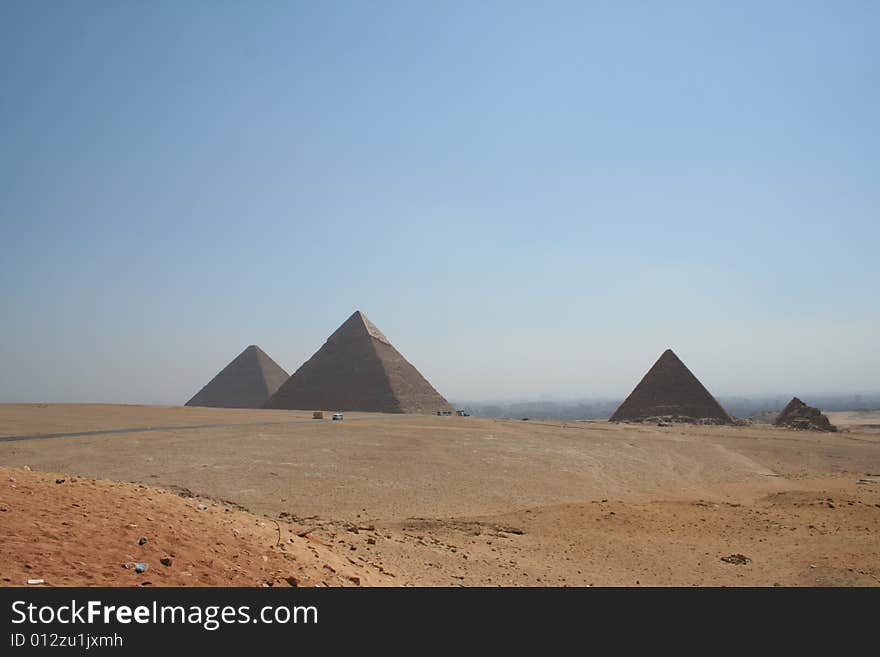 The pyramids of gaza in egypt. The pyramids of gaza in egypt