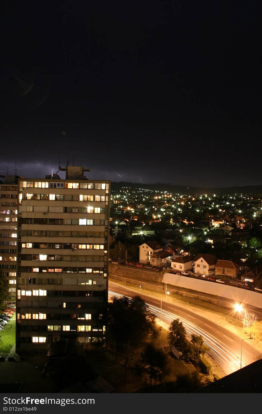 Night view of Kragujevac