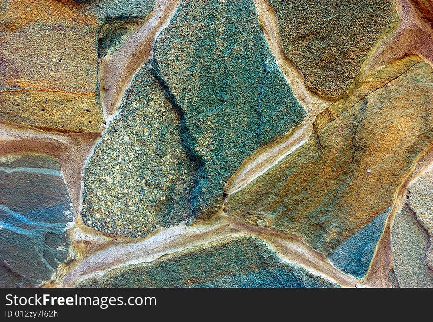 Rough wall surface made of wild stones. Rough wall surface made of wild stones