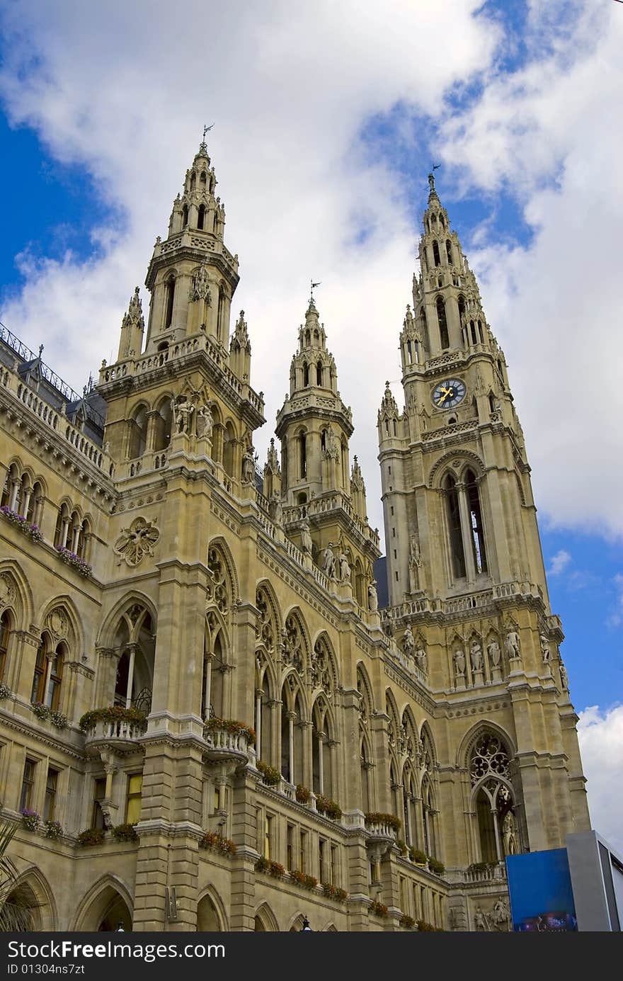 City history tourist tourism travel foreign country monument sky clouds water sightseeing day sunny gothic historic building cathedral tample architecture ancient Europe