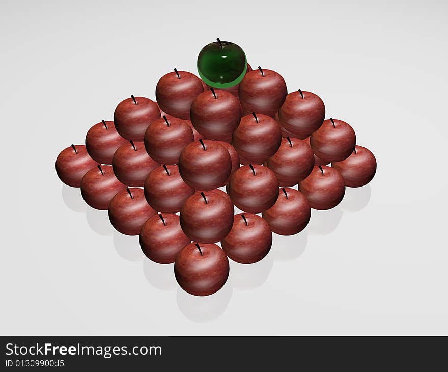 Pyramid of apples