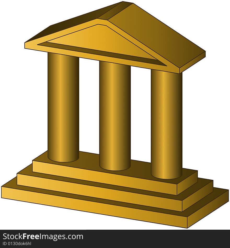 Vector illustration of golden structure