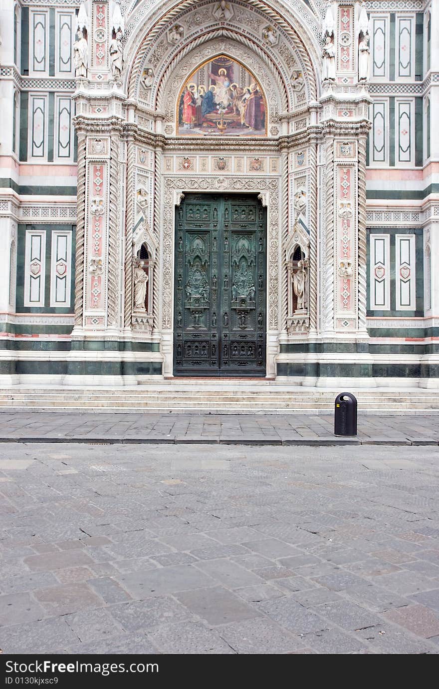 Doors to the Basilica di Santa Maria del Fiore, Florence, Italy (better known as the Duomo). Doors to the Basilica di Santa Maria del Fiore, Florence, Italy (better known as the Duomo)