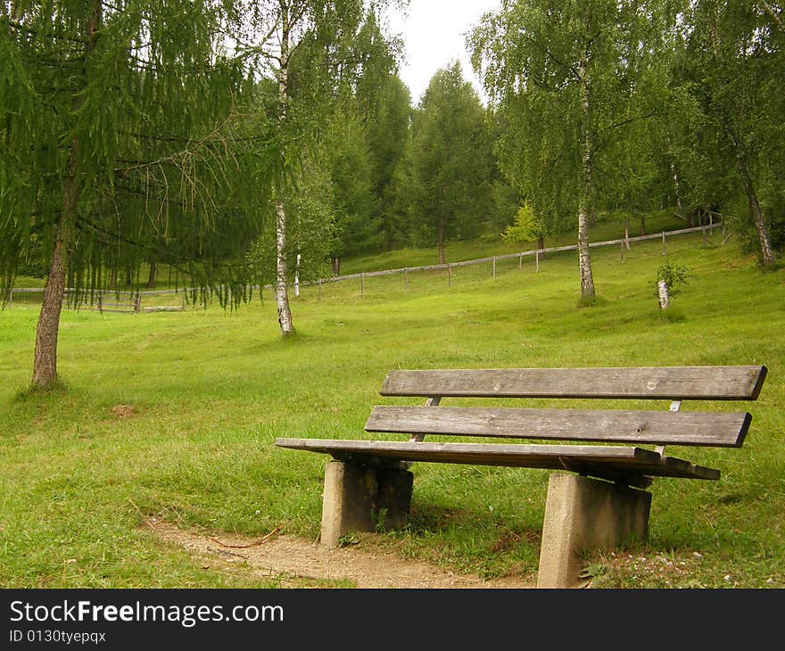 What a good idea a bench during a walk in the mountain!. What a good idea a bench during a walk in the mountain!